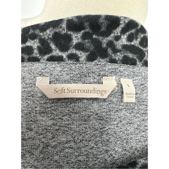 Soft Surroundings Animal Print Long Sleeve Scoop Neck Top - Picture 8 of 12